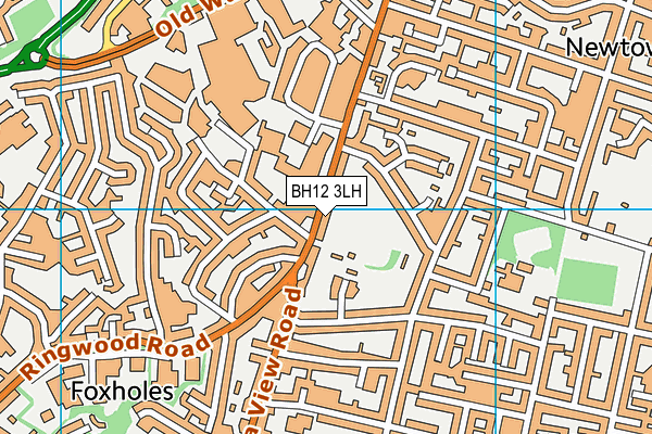 Haskells Recreation Ground map (BH12 3LH) - OS VectorMap District (Ordnance Survey)