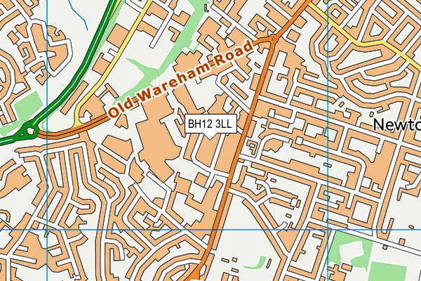 BH12 3LL map - OS VectorMap District (Ordnance Survey)
