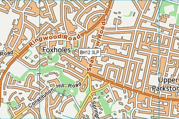 BH12 3LP map - OS VectorMap District (Ordnance Survey)