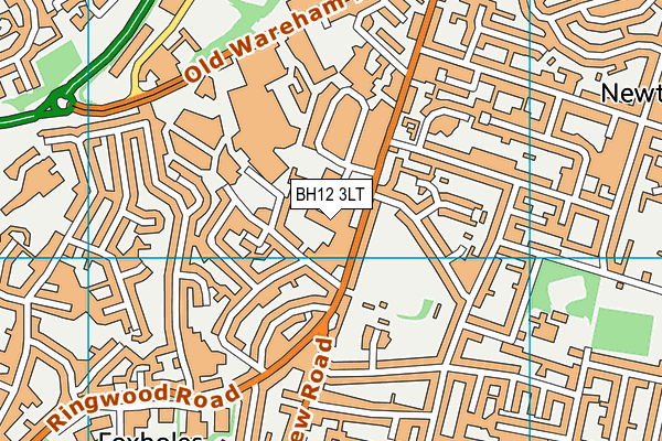 BH12 3LT map - OS VectorMap District (Ordnance Survey)