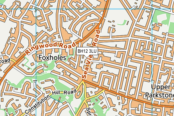 BH12 3LU map - OS VectorMap District (Ordnance Survey)