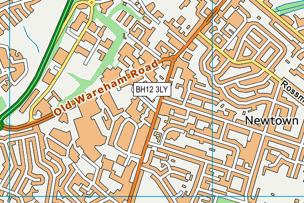 BH12 3LY map - OS VectorMap District (Ordnance Survey)