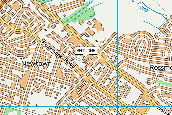 BH12 3NB map - OS VectorMap District (Ordnance Survey)