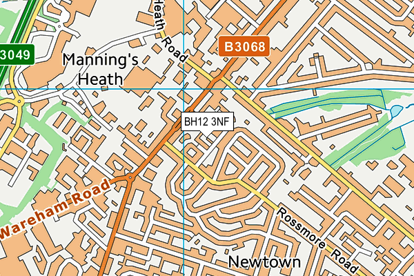 BH12 3NF map - OS VectorMap District (Ordnance Survey)
