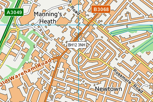 BH12 3NH map - OS VectorMap District (Ordnance Survey)