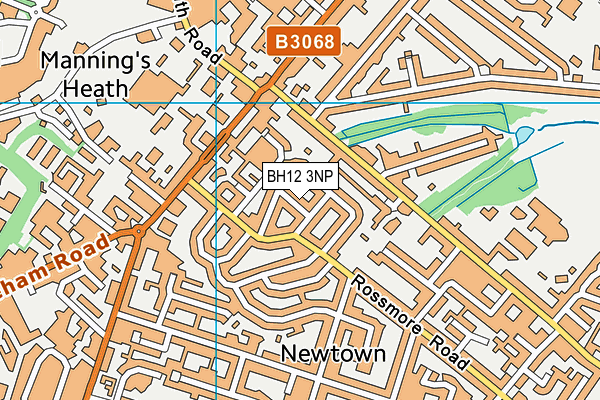 BH12 3NP map - OS VectorMap District (Ordnance Survey)