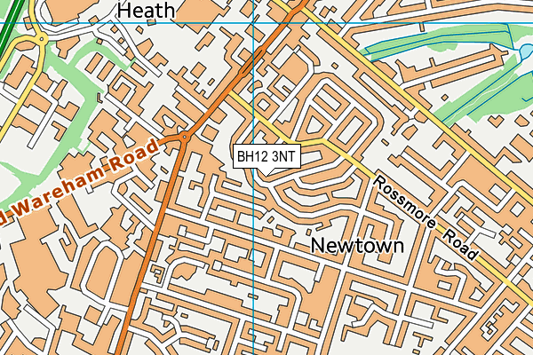 BH12 3NT map - OS VectorMap District (Ordnance Survey)