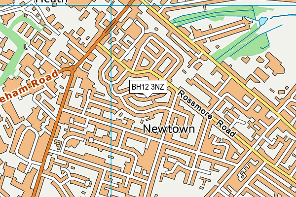 BH12 3NZ map - OS VectorMap District (Ordnance Survey)