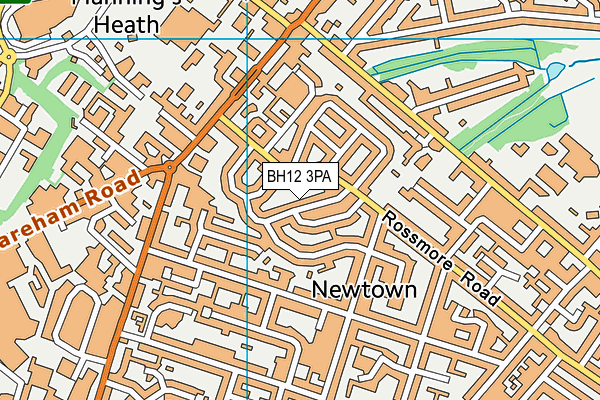BH12 3PA map - OS VectorMap District (Ordnance Survey)