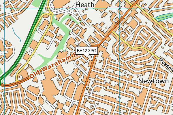 BH12 3PG map - OS VectorMap District (Ordnance Survey)