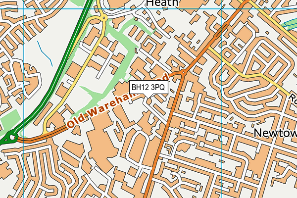 BH12 3PQ map - OS VectorMap District (Ordnance Survey)