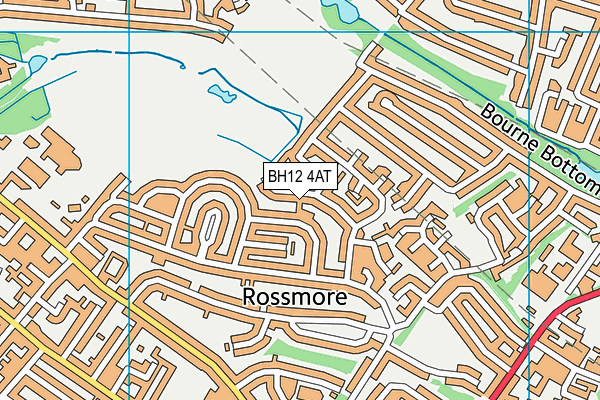 BH12 4AT map - OS VectorMap District (Ordnance Survey)