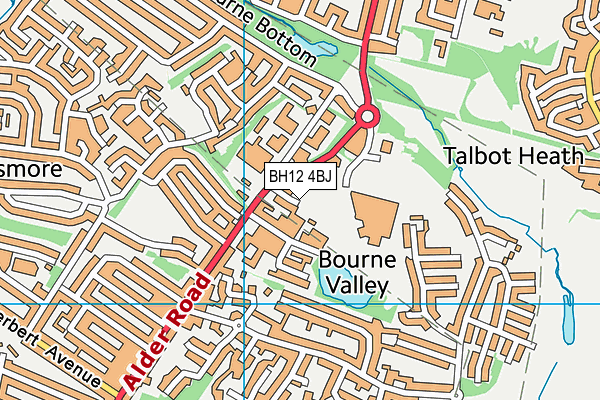 BH12 4BJ map - OS VectorMap District (Ordnance Survey)