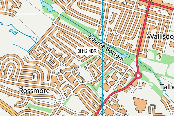 BH12 4BR map - OS VectorMap District (Ordnance Survey)