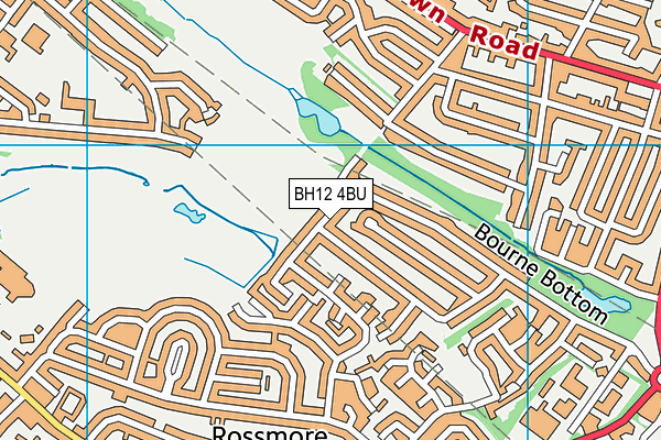 BH12 4BU map - OS VectorMap District (Ordnance Survey)