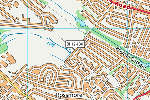 BH12 4BX map - OS VectorMap District (Ordnance Survey)