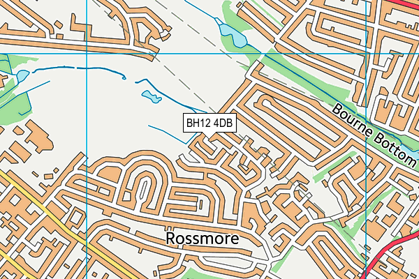 BH12 4DB map - OS VectorMap District (Ordnance Survey)