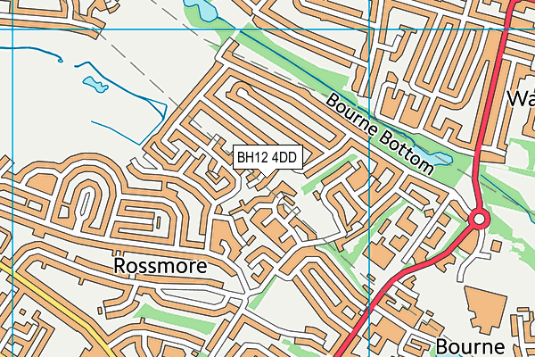BH12 4DD map - OS VectorMap District (Ordnance Survey)