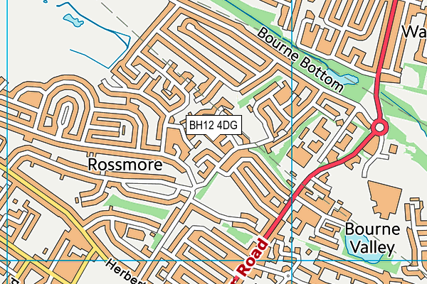 BH12 4DG map - OS VectorMap District (Ordnance Survey)