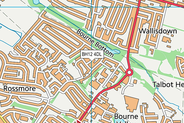 BH12 4DL map - OS VectorMap District (Ordnance Survey)