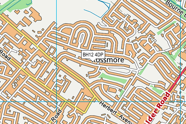 BH12 4DP map - OS VectorMap District (Ordnance Survey)