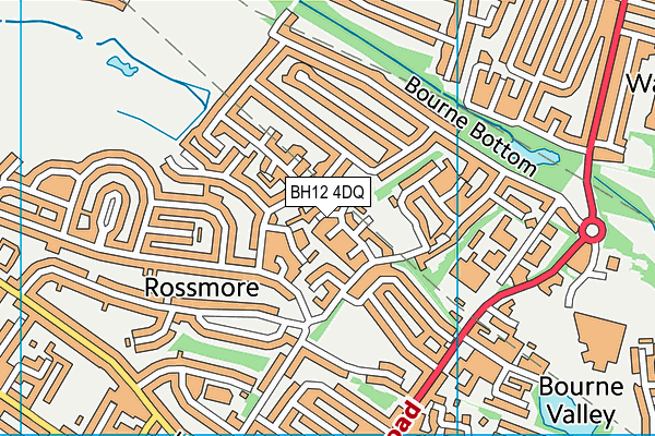 BH12 4DQ map - OS VectorMap District (Ordnance Survey)