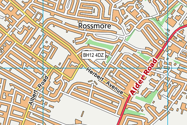 St Joseph's Catholic Primary School, Poole map (BH12 4DZ) - OS VectorMap District (Ordnance Survey)