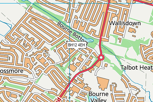 BH12 4EH map - OS VectorMap District (Ordnance Survey)