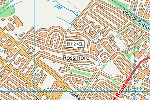 BH12 4EL map - OS VectorMap District (Ordnance Survey)