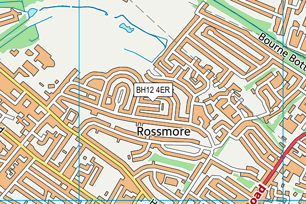 BH12 4ER map - OS VectorMap District (Ordnance Survey)