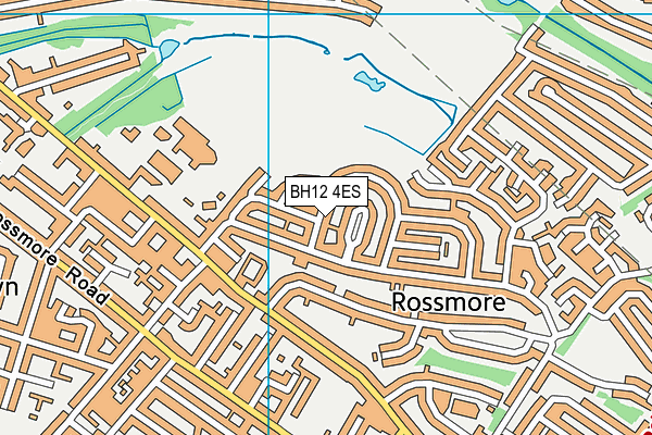 BH12 4ES map - OS VectorMap District (Ordnance Survey)
