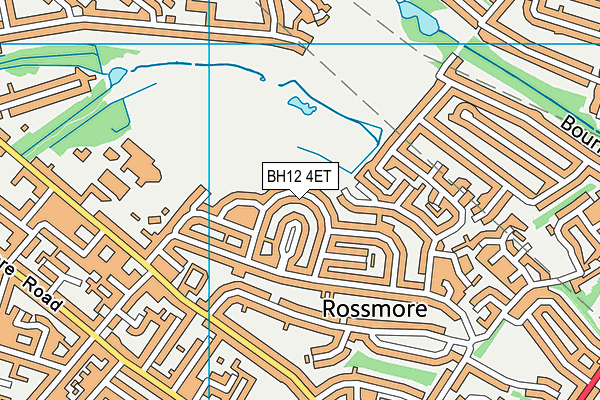 BH12 4ET map - OS VectorMap District (Ordnance Survey)