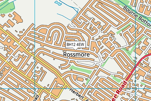 BH12 4EW map - OS VectorMap District (Ordnance Survey)