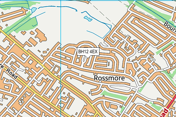 BH12 4EX map - OS VectorMap District (Ordnance Survey)