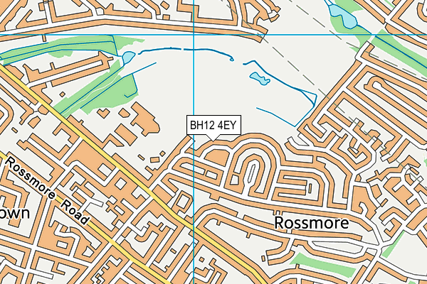 BH12 4EY map - OS VectorMap District (Ordnance Survey)