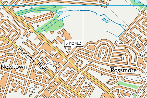 BH12 4EZ map - OS VectorMap District (Ordnance Survey)