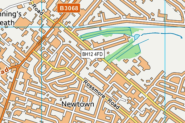 BH12 4FD map - OS VectorMap District (Ordnance Survey)