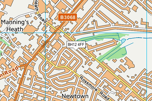 BH12 4FF map - OS VectorMap District (Ordnance Survey)