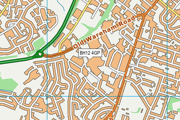 BH12 4GP map - OS VectorMap District (Ordnance Survey)