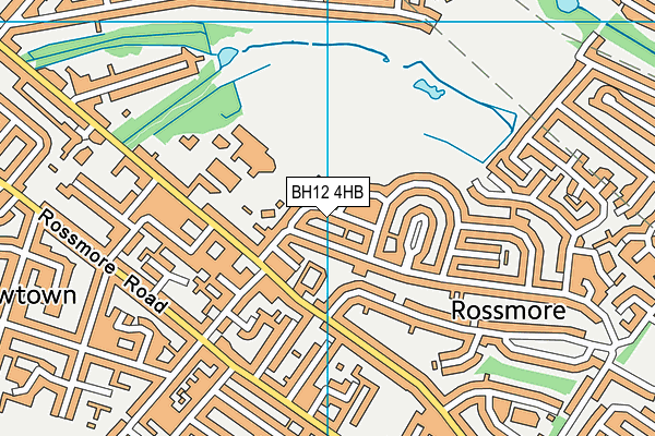 BH12 4HB map - OS VectorMap District (Ordnance Survey)