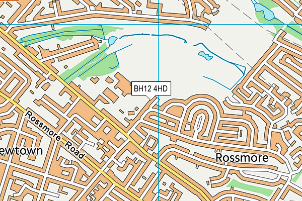 Alderney Recreation Ground (Closed) map (BH12 4HD) - OS VectorMap District (Ordnance Survey)