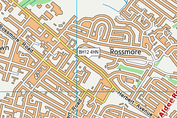 BH12 4HN map - OS VectorMap District (Ordnance Survey)