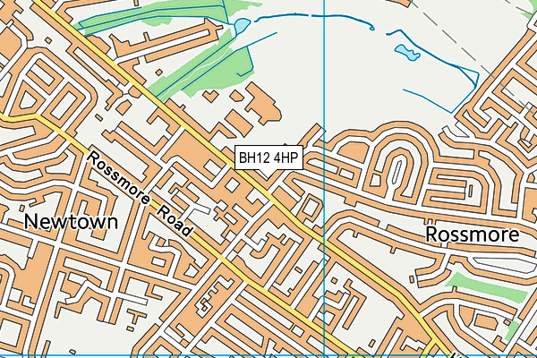 BH12 4HP map - OS VectorMap District (Ordnance Survey)