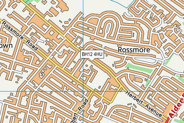 BH12 4HU map - OS VectorMap District (Ordnance Survey)