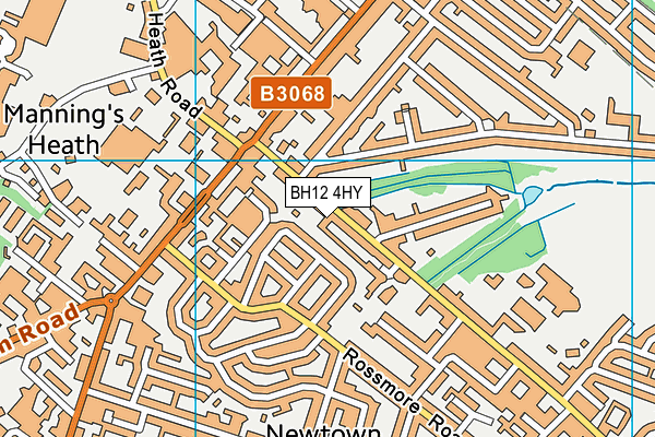 BH12 4HY map - OS VectorMap District (Ordnance Survey)
