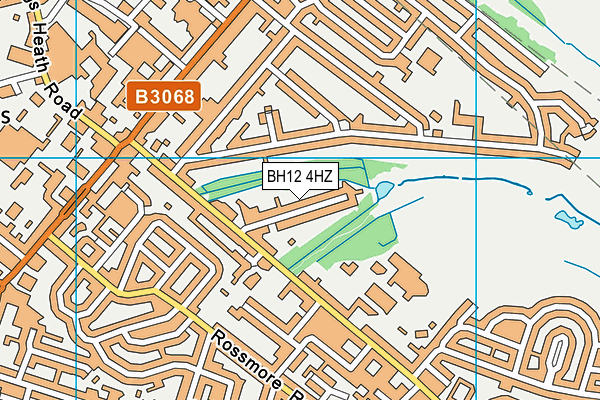 BH12 4HZ map - OS VectorMap District (Ordnance Survey)
