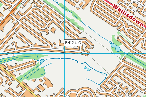 BH12 4JG map - OS VectorMap District (Ordnance Survey)