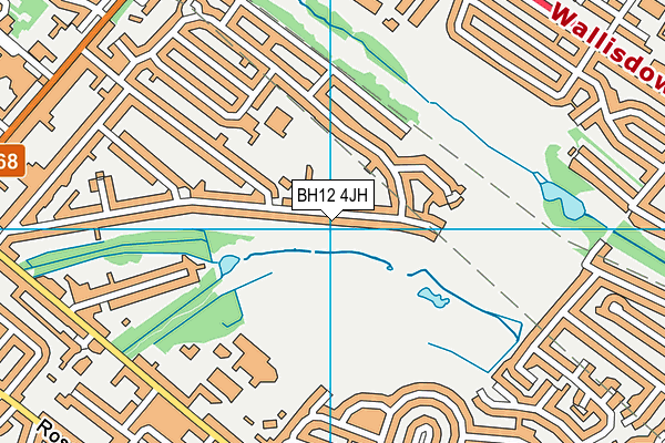 BH12 4JH map - OS VectorMap District (Ordnance Survey)