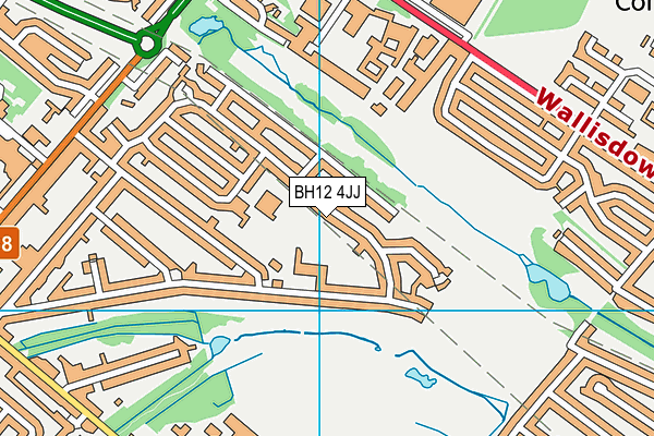 BH12 4JJ map - OS VectorMap District (Ordnance Survey)