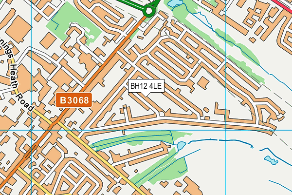 BH12 4LE map - OS VectorMap District (Ordnance Survey)